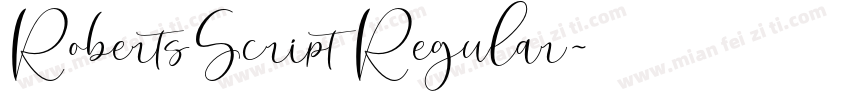 RobertsScript Regular字体转换